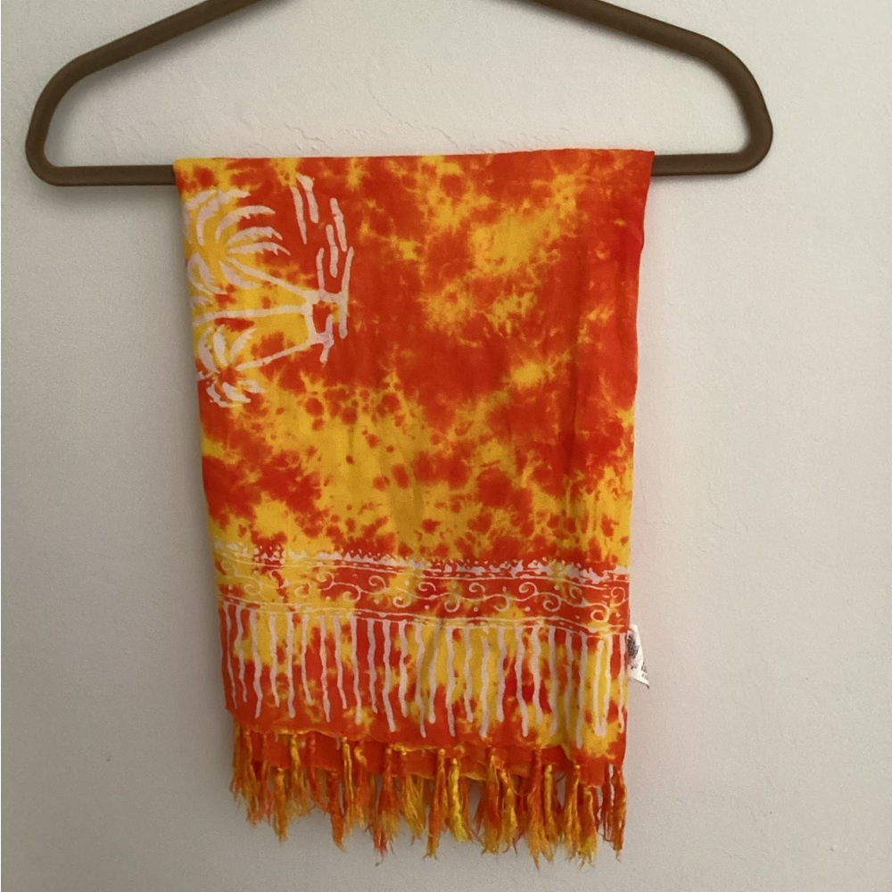 222.  KOKO Knot Women’s  Scarf Wrap Swim Coverup Tropical Coconut Print